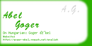 abel goger business card